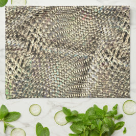 Abstrakte Jute mit leichter Metalltonschnur Geschirrtuch