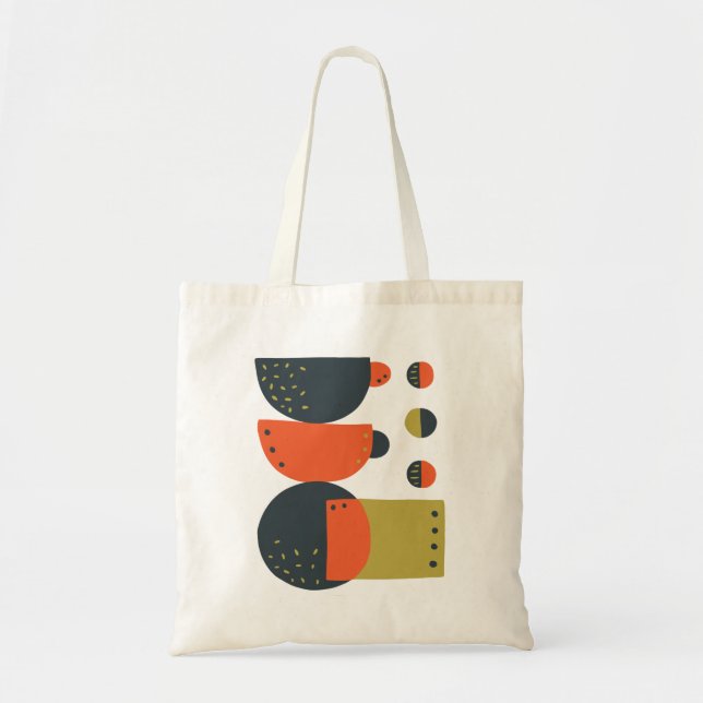 Abstrakte Kaffeetassen Tote-Tasche Tragetasche (Vorne)