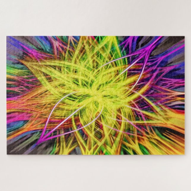 Abstrakte Kaleidoskop-Blume Puzzle (Horizontal)