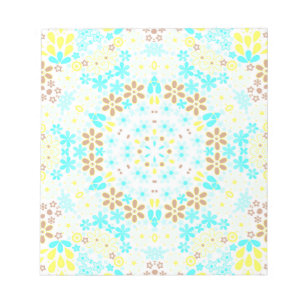 Abstrakte kaleidoskopische Blume Notizblock