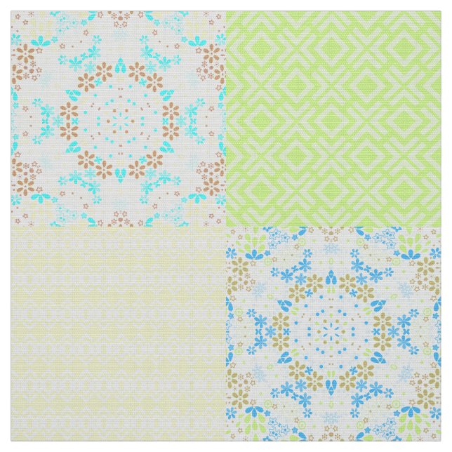 Abstrakte kaleidoskopische Blume Stoff (Muster)