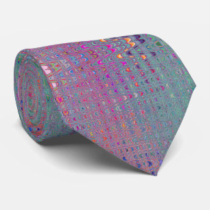 Abstrakte kaleidoskopische Retro-Boomerang-Wellen Krawatte