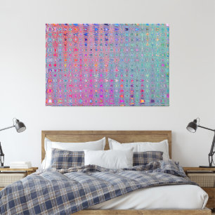 Abstrakte Kaleidoskopische Retro-Bumerang-Wellen Leinwanddruck