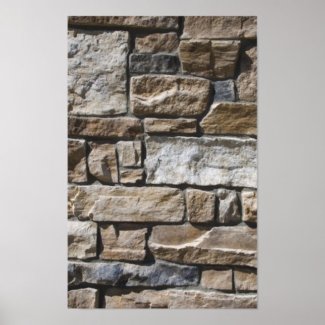 Abstrakte Kalksteinmauer Poster (Vorne)