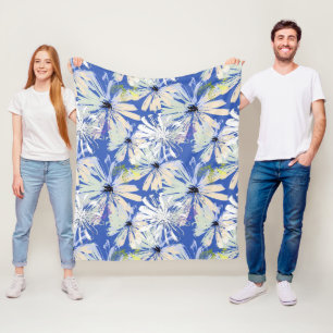 Abstrakte Kameras auf blauem Hintergrund. Fleecedecke