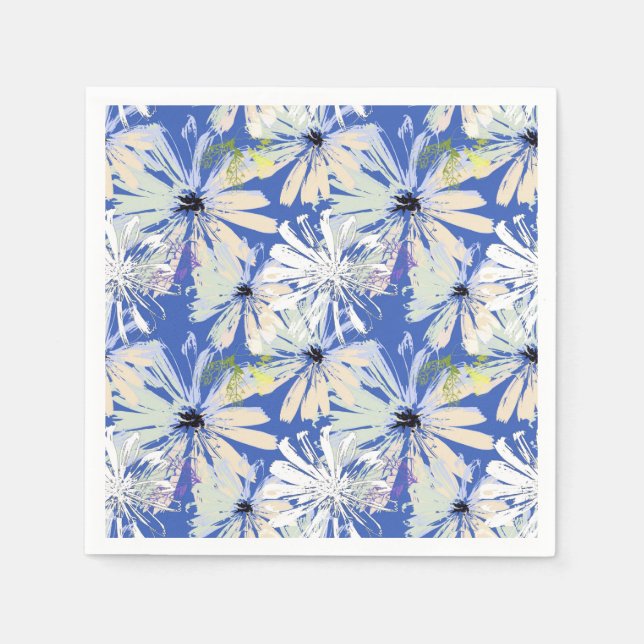 Abstrakte Kameras auf blauem Hintergrund. Serviette (Vorderseite)