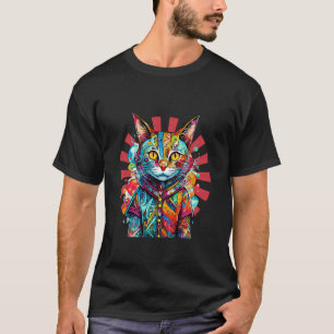 Abstrakte Katze Kätzchen Kitty T-Shirt