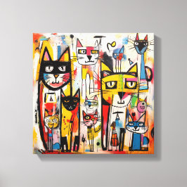 Abstrakte Katze Neue Kunst Leinwanddruck
