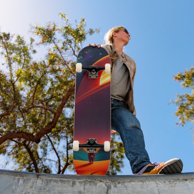 Abstrakte Katzen Skateboard (Außenbereich 1)