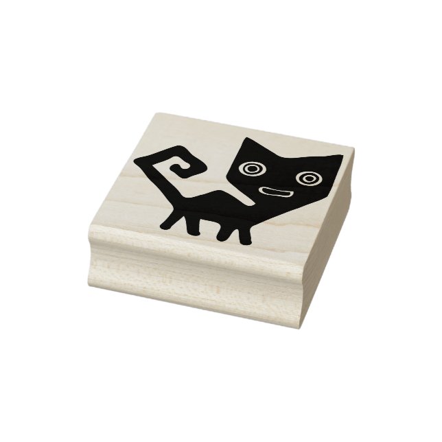 abstrakte Katzenkatze-Briefmarke Gummistempel (Stempel)