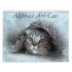 Abstrakte Katzenkunst Kalender