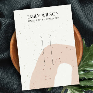 ABSTRAKTE KERAMIK BLUSH PEACH HAIR CLIP-ANZEIGE VISITENKARTE
