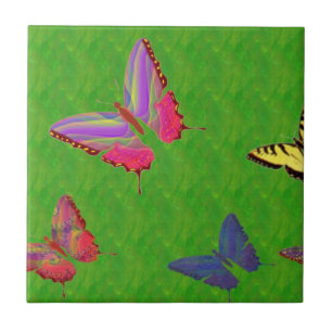 Abstrakte Keramik Buttreffls Fliese