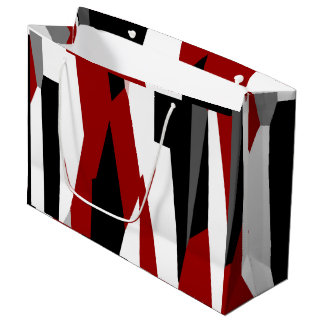 Abstrakte Keramik in Rot und Weiß Große Geschenktüte