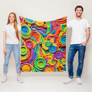 Abstrakte Keramik Joy Fleecedecke