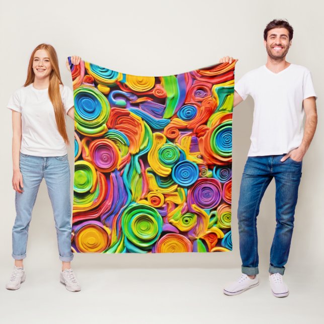 Abstrakte Keramik Joy Fleecedecke (Beispiel)