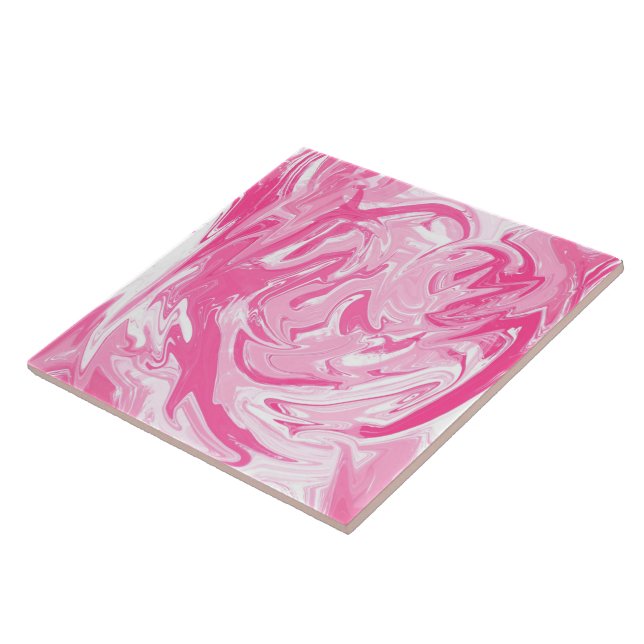 Abstrakte Keramik Pink Tile Fliese (Seite)