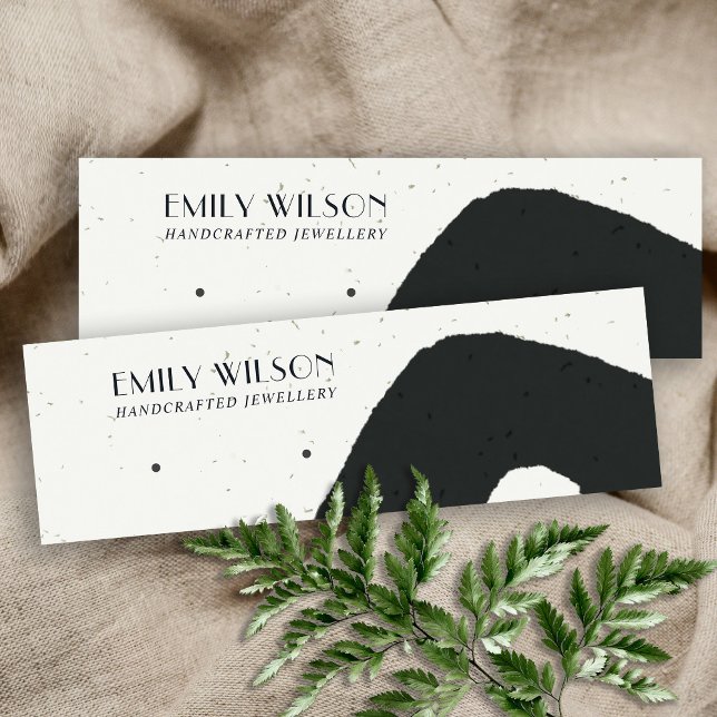 ABSTRAKTE KERAMIK SCHWARZ-WEISS STUD EARRING-ANZEI MINI VISITENKARTE (Von Creator hochgeladen)