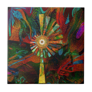 Abstrakte Keramik Tile Fliese