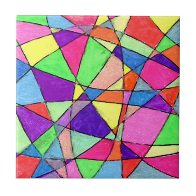 Abstrakte Keramik Tile Fliese (Vorderseite)