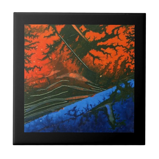 Abstrakte Keramik Tile Fliese (Vorderseite)