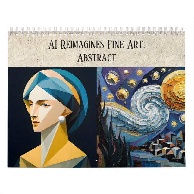 Abstrakte KI-Kunstästhetik - Feine Kunst neu gemis Kalender (Titelbild)