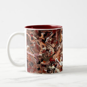 Abstrakte Kiefernnadeln Zweifarbige Tasse