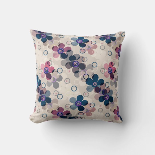 Abstrakte Kinder niedlich Cartoon Blume Blumenstra Kissen (Vorderseite)