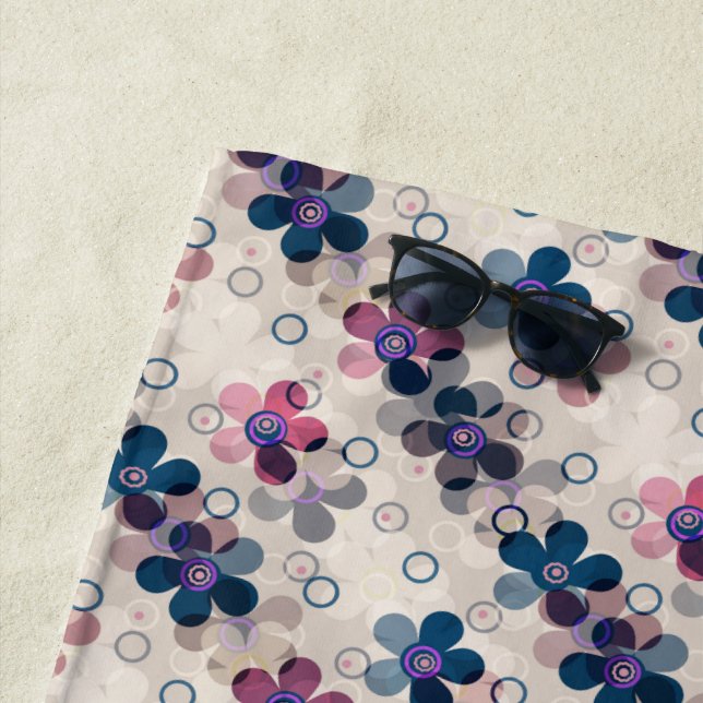 Abstrakte Kinder niedlich Cartoon Blume Blumenstra Strandtuch (Beispiel)