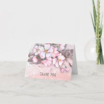 Abstrakte Kirschblüten Dankeschön Karte