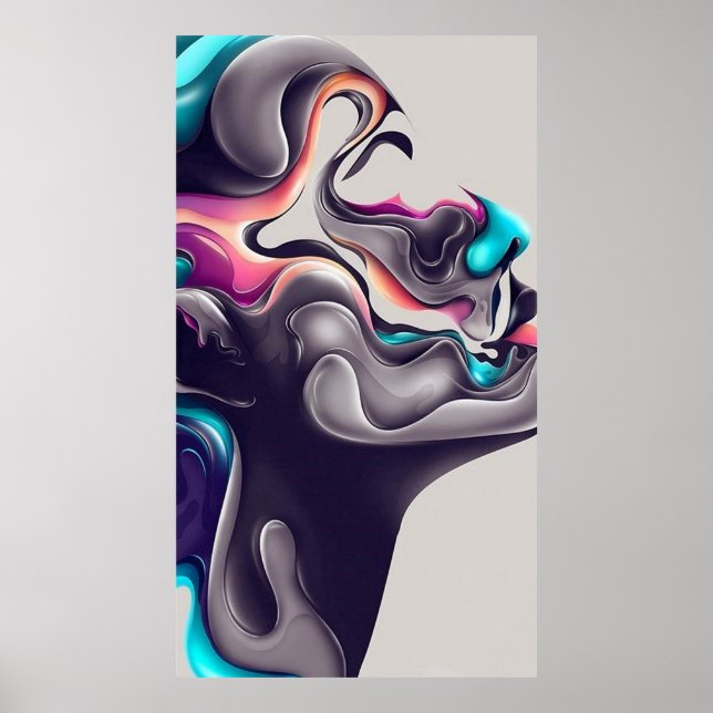 Abstrakte klassische Kunstform Poster (Vorne)