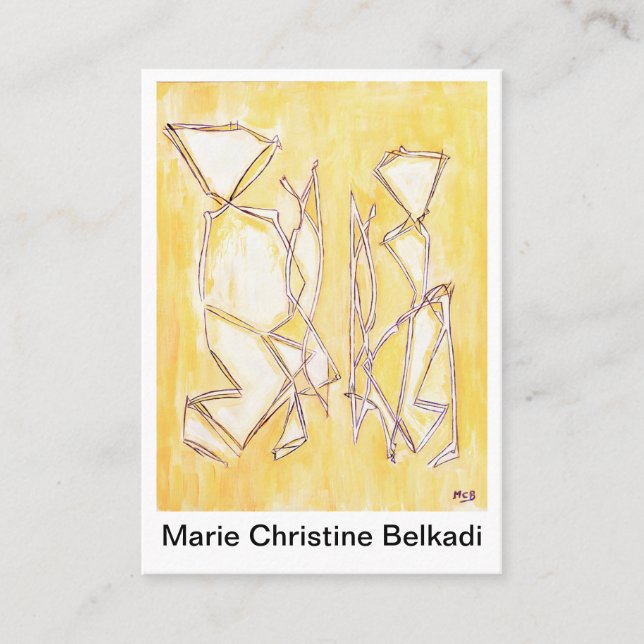 Abstrakte kleine Kunst-Geschäfts-Karten - danke zu Visitenkarte (Vorderseite)