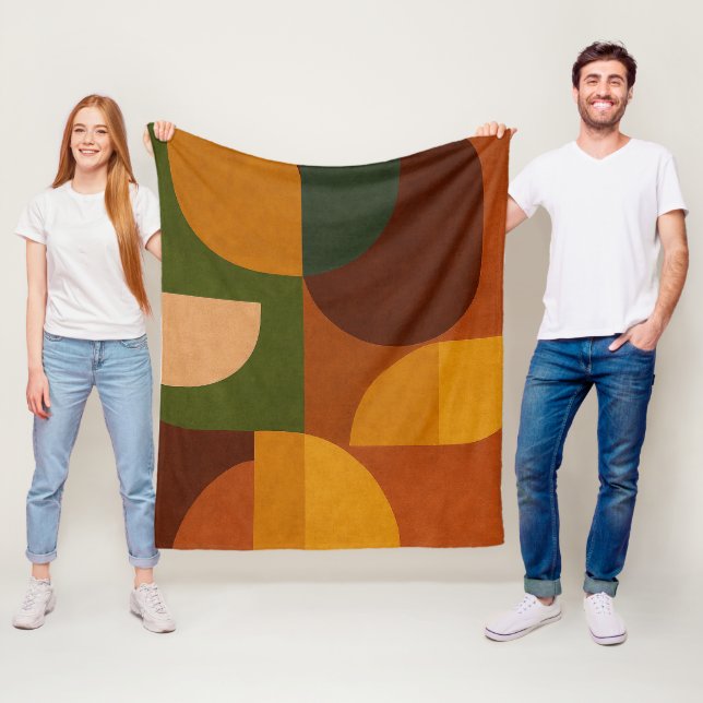 Abstrakte Komposition im Stil der Mitte des 20. Ja Fleecedecke (Beispiel)