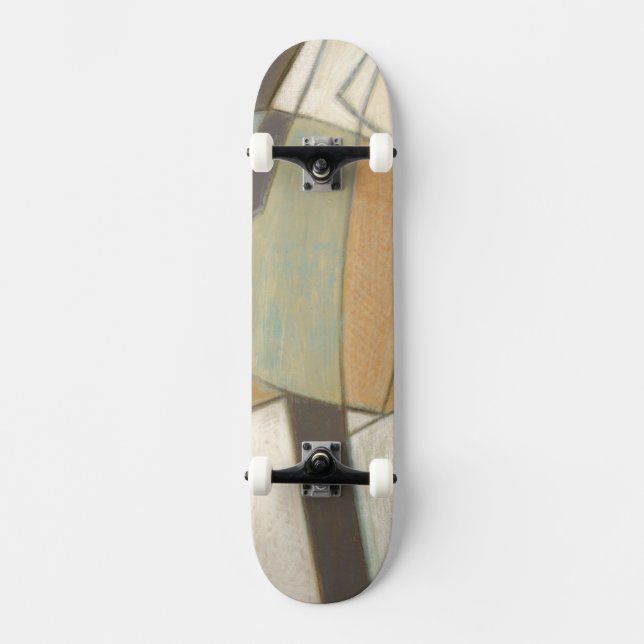 Abstrakte Komposition mit verdeckten Farben Skateboard (Vorderseite)