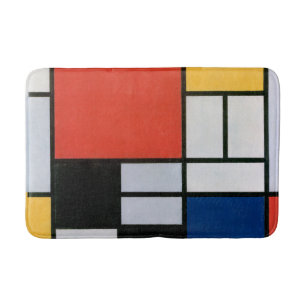 Abstrakte Komposition von Piet Mondrian Badematte