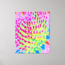 Abstrakte Kone-Blume mit mehrfarbigem Regenbogen Leinwanddruck