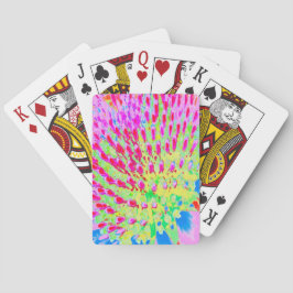 Abstrakte Kone-Blume mit mehrfarbigem Regenbogen Spielkarten