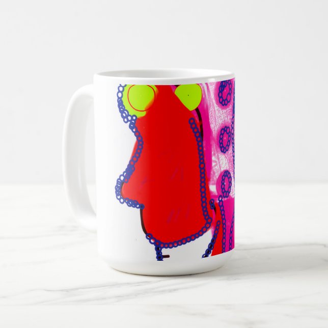 Abstrakte königliche Kunst  Kaffeetasse (Vorderseite Links)