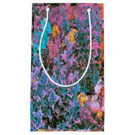 Abstrakte Korallen, rosa Grüne und Aqua Garden Fol Kleine Geschenktüte