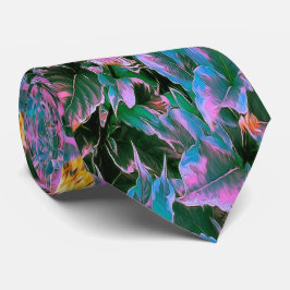 Abstrakte Korallen, rosa Grüne und Aqua Garden Fol Krawatte