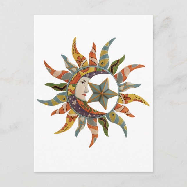 ABSTRAKTE KOSMIK POSTKARTE (Vorderseite)