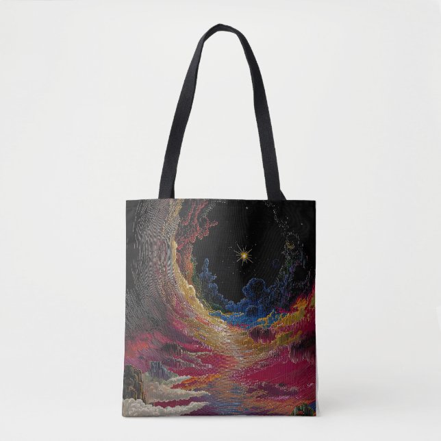 Abstrakte Kosmische Nacht-Tasche (Vorderseite)