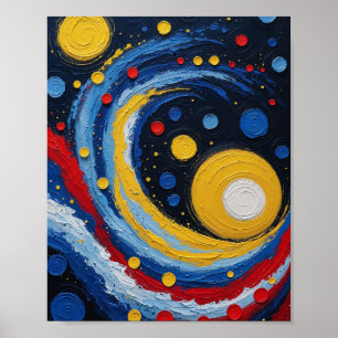 Abstrakte Kosmische Wirbelkunst Poster