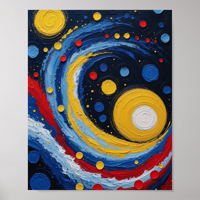 Abstrakte Kosmische Wirbelkunst Poster (Vorne)