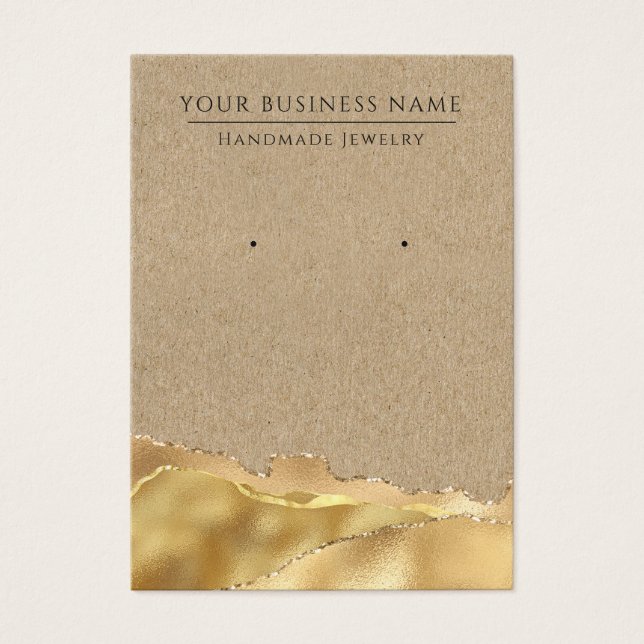 Abstrakte Kraft Gold Earring Display Cards (Vorderseite)