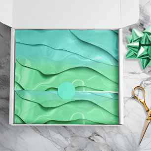 Abstrakte Krawatte Färben Aqua Green Craft Seidenpapier