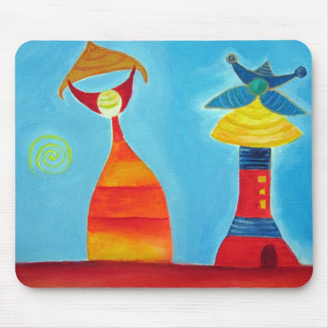 Abstrakte Kreaturen Art Mousepad (Vorne)
