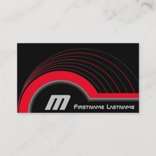 Abstrakte Kreise graurote Farbtöne in elegantem Sc Visitenkarte