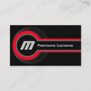 Abstrakte Kreise graurote Farbtöne in elegantem Sc Visitenkarte