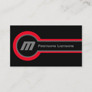 Abstrakte Kreise graurote Farbtöne in elegantem Sc Visitenkarte